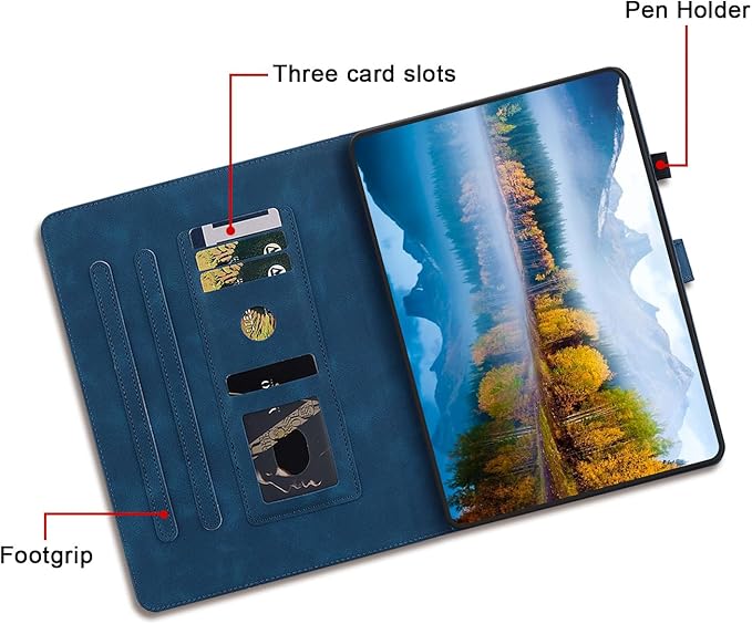 Case for iPad mini 7 2024 A17 Pro/iPad mini 6 2021 8,3 inch, Auto Wake/Sleep Supports Pencil Pro and Pencil(USB-C) Magnetic Clasp Stand, Blue