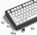 Womier Double Shot PBT Keycaps Set 138 Keys, Cherry Profile Custom Keycaps 60 65 75 100 Percent for 61/64/68/84/87/100/104/108 Retro Gaming Mechanical Keyboard, White