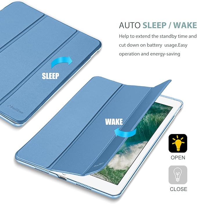 ProCase Smart Case for 10.5” iPad Air 3rd Generation 2019 / iPad Pro 2017, Slim Stand Cover with Translucent Frosted Back for iPad Air 3 -Newblue