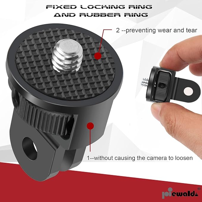 Aluminum Alloy Tripod Adapter,2pcs ¼-20 Conversion for Tripod Mount Adapter,Compatible with GoPro Action Camera / Insta360 / DJI OSMO/Series Action Camera and Other Standard 1/4 inch Accessories