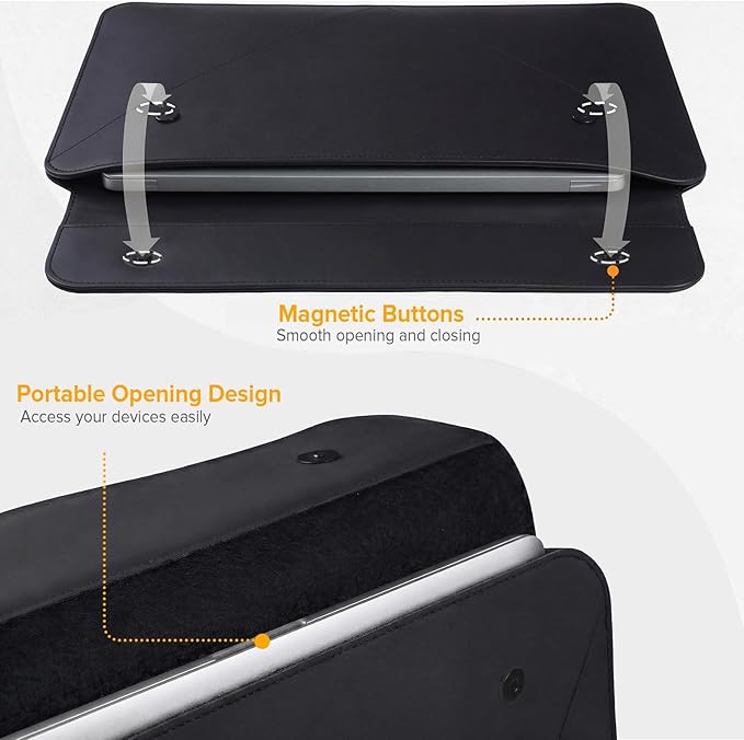 UPERFECT Protective Laptop Case 15.6'' Laptop Sleeve Compatible with MacBook Air M5 A3448 M4 A3241 M3 A3114 M2 A2941 2026-2023, 15.6'' Tablet and Laptop, Polyester Protective Sleeve Bag