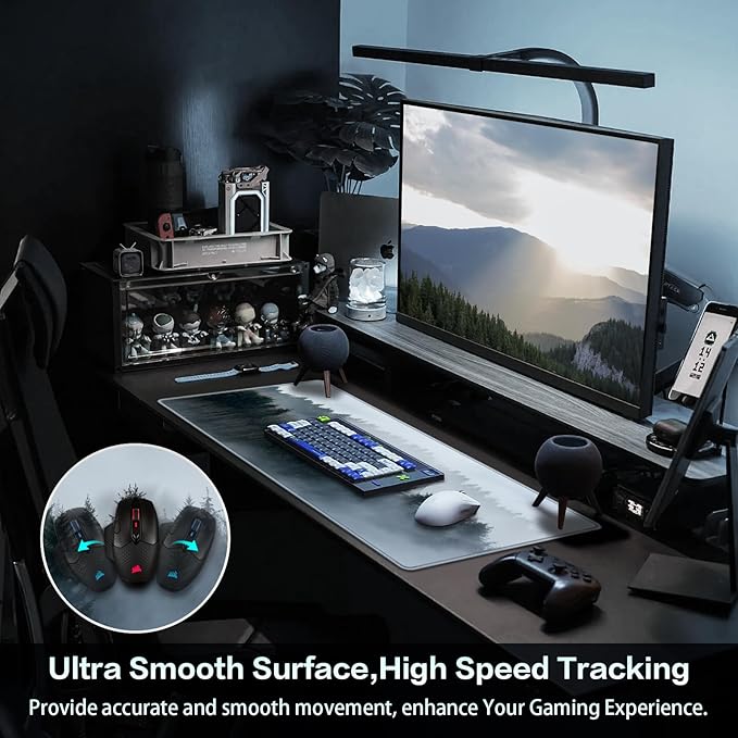 Canjoy Gaming Mouse Pad, Large Extended Mouse Pad Big Computer Mousepad for Home Office Gaming Work 31.5x15.7inch