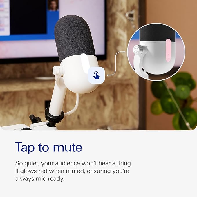 Elgato Wave Neo – USB Condenser Microphone, Tap to Mute, for Gaming, Streaming, Meetings, Voice Recording on Teams/Zoom/OBS/Twitch/YouTube & more, Plug-’n-Play, Works on Laptop, PC, Mac, iPad, iPhone