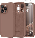 Magnetic for iPhone 15 Pro Max Case, Compatible with MagSafe, [Full Camera Protection][Screen Protector] Silicone Shockproof Protective Phone Case for iPhone 15 Pro Max 6.7", Brown