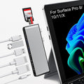 Surface Pro 9/10/11/X Docking Station with Dual 4K HDMI, Thunderbolt 4 (100W PD, 40Gbps Data, 8K Display), USB-C Hub for Surface Pro 11/10/9/X, Quad Display Adapter with 2 USB3.0, SD/TF, 3.5mm Audio