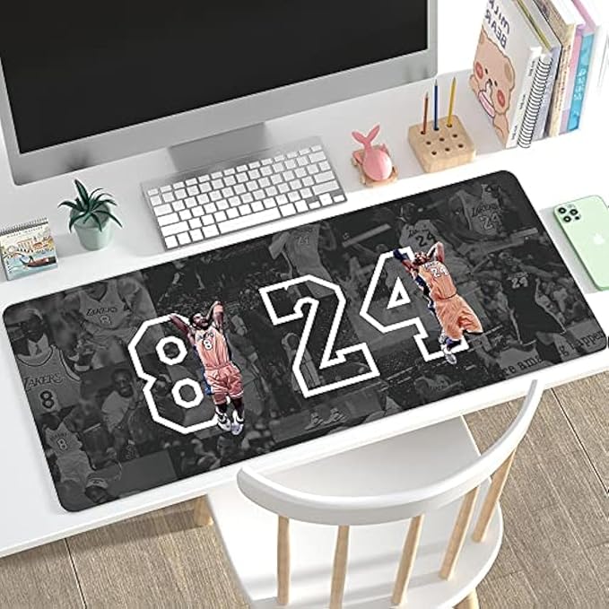 31.5x11.8 Inch Non-Slip Long Extended Large Gaming Mouse Pad with Stitched Edges XL Laptops Keyboard Mouse Mat(8&24)