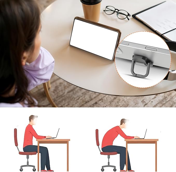 Apausvcm 2Pcs Keyboard Riser, Self-Adhesive Mini Keyboard Stand for Desk Portable Laptop Feet Foldable Keyboards Lift for Most Keyboards (Black)