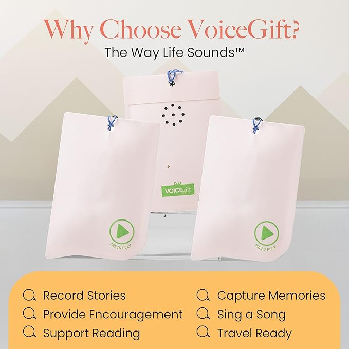 VOICEGIFT 60-Second Audio Recorders for Gift, Back to School Voice Recordable GiftTags for Teachers & Students | Seashell | 3 Pack