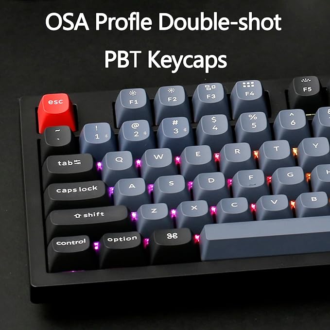 Keychron K10 Pro QMK/VIA Custom Wireless Mechanical Keyboard, Hot-Swappable Full Size 108 Keys Programmable RGB LED Backlit Banana Switch, Bluetooth/USB-C Wired Gaming Keyboard for Mac Windows Linux