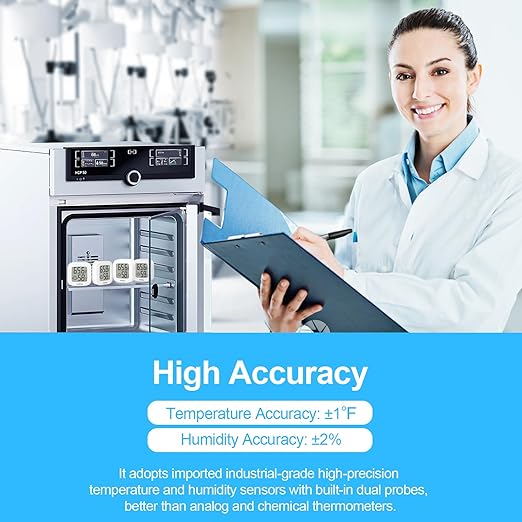 Vaikby Indoor Thermometer 2Pack, Humidity Gauge Meter Digital Hygrometer Room Thermometer for Home, Hight Accurate Temperature and Humidity Monitor, Large LCD Display Fahrenheit or Celsius