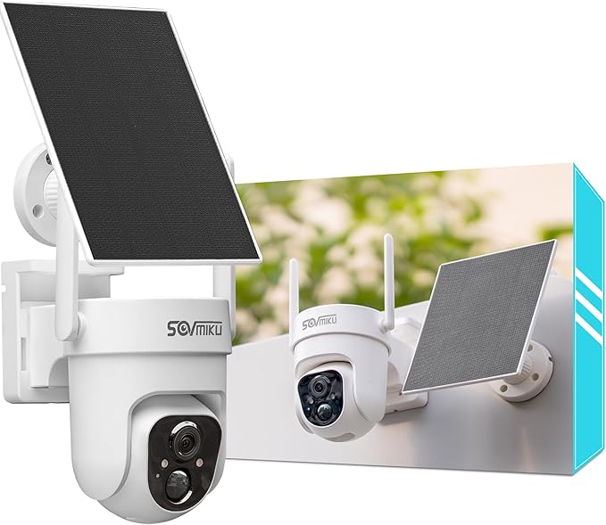 Vicohome CQ4 2K AI Solar Security Camera Wireless Outdoor,Battery Powered Cam, Color Night Vision,Two Way Audio, Motion Detection, Easy to Setup,Audible Flashlight Siren 180 Days Exchange Policy