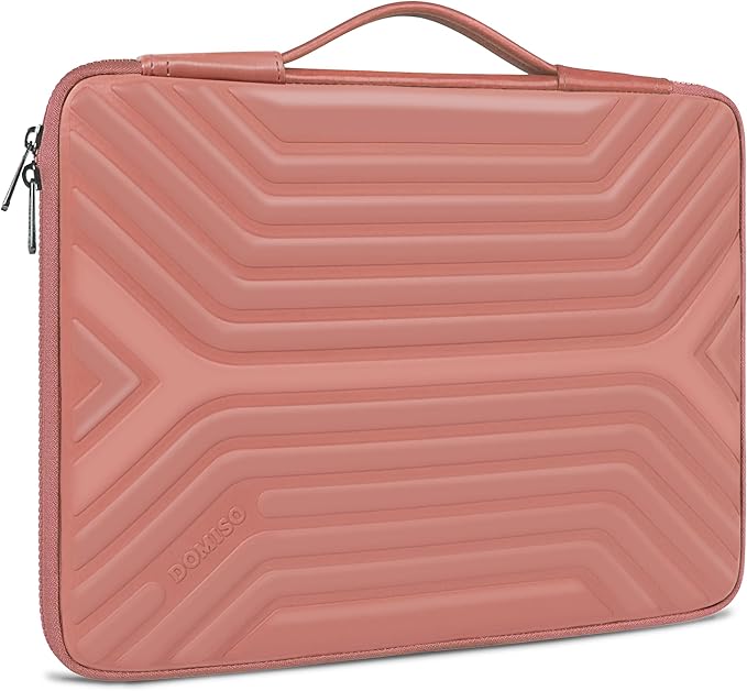 DOMISO 14 Inch Shockproof Waterproof Laptop Sleeve with Handle Lightweight Soft EVA Tablet Case for 14" Laptops/Lenovo ThinkPad/HP Pavilion 14 Stream 14 / Dell, Pink