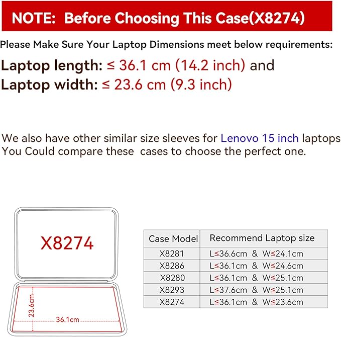 Smatree Hard EVA Protective Sleeve Compatible for 15.6 inch Lenovo ThinkPad L15 Gen 4, for ThinkBook 15p/15 Gen 3/4, IdeaPad 1/1i/3i/3/5/5i/Slim 3i/Slim 3, Lenovo V15/LOQ Essential Gen 9 Case (X8274)
