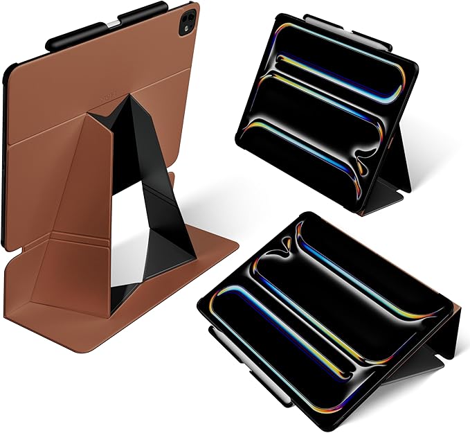 MOFT Folio Case iPad Air 11 Inch Case (M3/M2-2025/2024), iPad Air 5th Generation 2022/4th Gen 2020 10.9 Inch with Detachable Pencil Holder, Multi-Angle Viewing, Auto Sleep/Wake, Sienna Brown