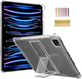 Dteck for Apple iPad Air (3rd Gen), Pro 10.5 Inch 2017 Release Slim Clear Case with Kickstand/Pencil Holder, Shockproof Reinforced Corners, Lightweight Protective Thin Tablet Back Cover, Transparent