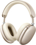 Picun F8 Pro Hybrid Active Noise Cancelling Headphones with Multiple Modes, Wireless Over-Ear Bluetooth Headphones, 140H Playtime, Customizable Sound, Head Tracking,Travel, Office (Khaki White)
