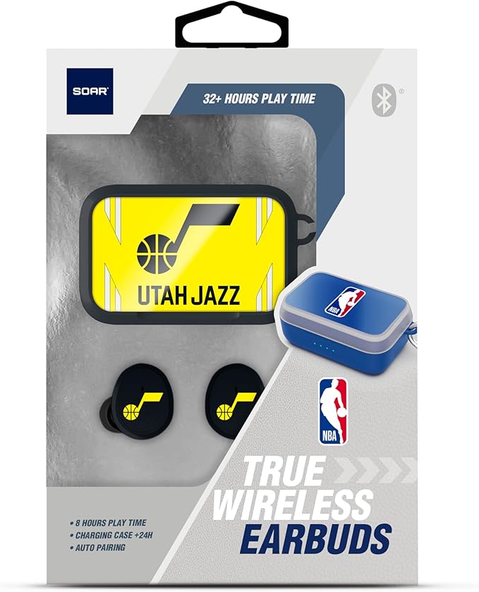 SOAR NBA Wireless Sport Earbuds: Comfortable Fit & Convenient Charging