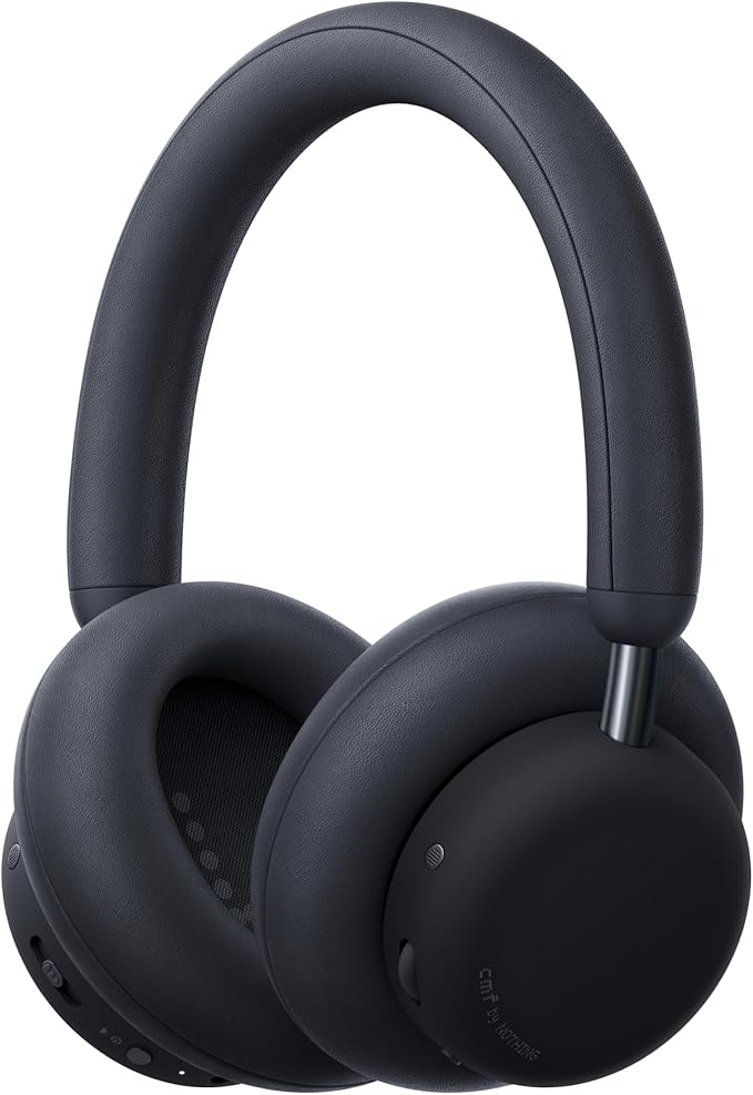 CMF BY Nothing Headphone Pro Active Noise Canceling Wireless Headphones Bluetooth 5.4 Over The Ear Headset, 50H ANC Playtime, Bass&Treble Slider, Custom EQ&Spatial Audio, Hi-Res LDAC, Dark Grey
