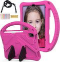 Kids Case for Apple iPad mini 7 2024/ iPad mini 6 2021 8.3", EVA Durable Shockproof Handle Kickstand Lightweight Kids Friendly Cover Case with Shoulder Strap, Rose