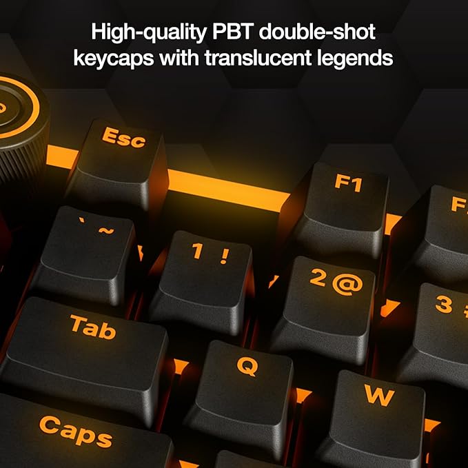 be quiet! Light Mount Mechanical Keyboard | Linear | Hot-Swappable Lubricated Silent Switches | 3D Media Wheel | ARGB Keyboard | Quality PBT Double-Shot Keycaps | Programmable | BT003US