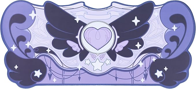 GeekShare Large Gaming Mouse Pad Dark Purple Non-Slip Rubber Back Mouse Pad Big Desk Mat for Keyboard and Mouse,Perfect for Gaming or Home Office Work - Star Wings Dark Version