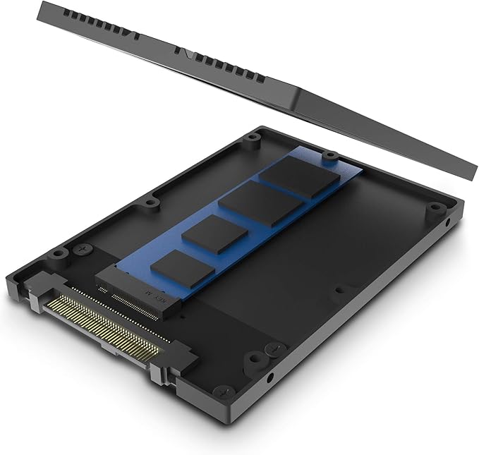Vantec Multi-Size M.2 NVMe to U.2 (SFF-8639) 2.5" SSD Adapter (MRK-NVM2U2-BK), Convert M.2 NVMe into U.2, Not for SATA, Black, Size: 3.9 x 2.7 x 0.4 inches / 100 x 70 x 9.5mm
