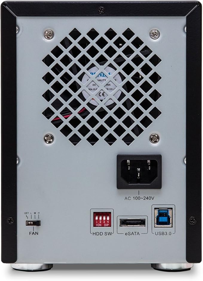 Syba SY-ENC50104 4 Bay 3.5” SATA III HDD Non-RAID Enclosure – Supports USB 3.0 & eSATA Interface, Black