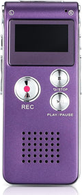 Tellegloww Ghost Hunting Equipment Paranormal Equipment for Ghost Hunting Digital EVP Voice Activated Recorder Rechargeable Recorder Device with Microphone, 8GB(Purple)