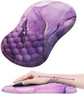 Mouse Pad Wrist Support, Laokiiy Ergonomic Mouse Pad with Wrist Rest, Comfortable Computer Mouse Pad for Laptop, Pain Relief Mousepad with Non-Slip PU Base Purple