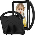Kids Case for iPad 7th 8th 9th Gen/Air 3rd Gen/Pro 10.5", Techcircle Lightweight Shockproof EVA Foam Rugged Handle Stand Anti-Slip Grip Protective Case with Pencil Holder, Black