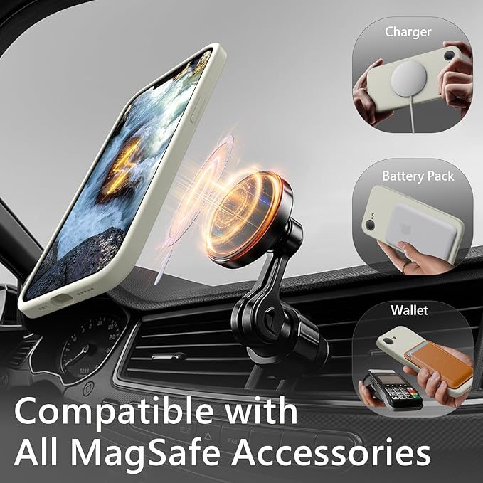 FireNova Magnetic for iPhone 17e Case/iPhone 16e Case, Compatible with MagSafe, [Silicone Camera Protection] Microfiber Lining Phone Case, 6.1", Stone
