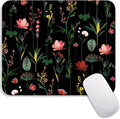 Square Mouse Pad Blooming Botanical Flowers,Personalized Premium-Textured Custom Mouse Mat Design,Washable Mousepad Cloth,Non-Slip Rubber Base Computer Mouse Pads for Wireless Mouse