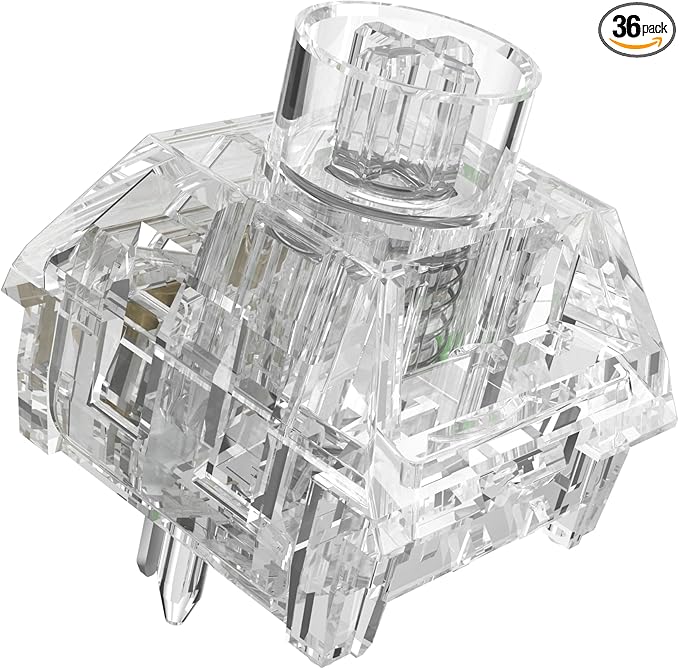 Kailh Box Jellyfish PRO Fully Transparent RGB Linear Mechanical Keyboard（Glass Jellyfish 36pcs）