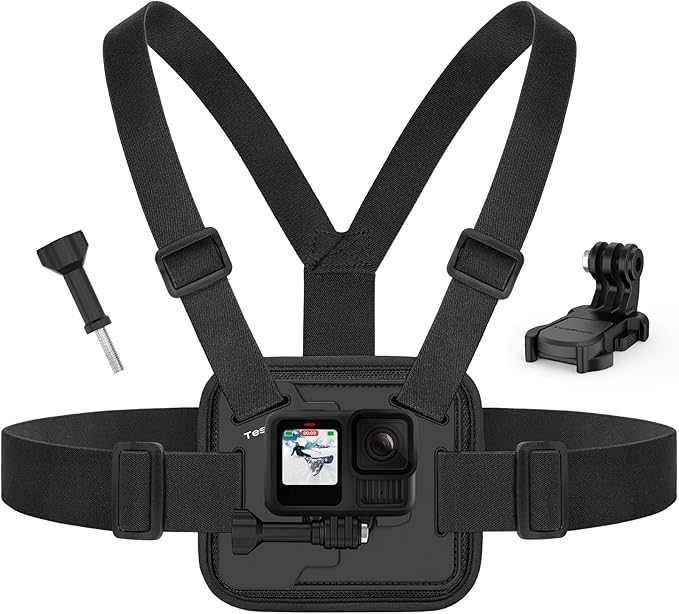 Chest Mount Harness Chest Strap Compatible with GoPro DJI Osmo AKASO Action Cameras, Comfortable and Stable Chesty for Go Pro Max Hero 13 12 11 10 9 8 7 6 5 Session