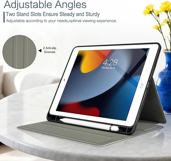 Vimorco Case for iPad Air 3rd 2019, for iPad Pro 10.5 inch 2017/2019, for iPad 9th/8th/7th Generation 10.2 inch,Multiple Viewing Angles,Pencil Holder,Full Protective Cover,Auto Sleep/Wake,Dragonfly
