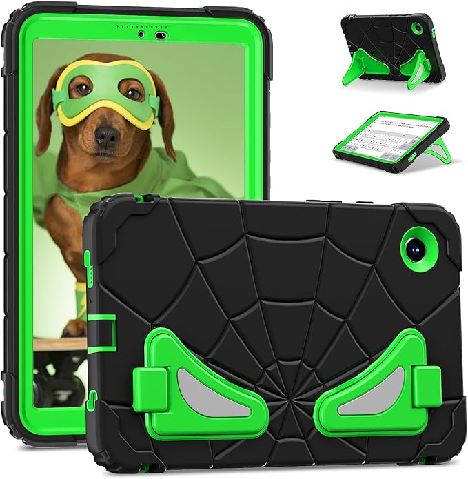 AKABEILA Compatible with Samsung Galaxy Tab A11+ 2025 11 inch Tablet Case，Lightweight Shockproof Rugged Protective Cover with Kickstand for Kids Children Boys Babies Dark Green