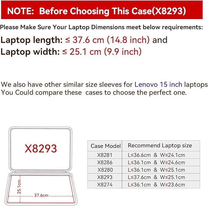 Smatree Hard EVA Protective Sleeve Case Compatible for 15 inch Lenovo ThinkPad P15 Gen 2 Mobile Workstation, for 15 inch Lenovo ThinkPad T15g Gen 2 Waterproof Sleeve (X8293)
