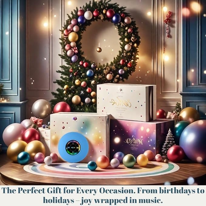 Bluetooth Shower Speaker with LED – Portable Wireless Mini Speaker with Mic & Suction Cup, IPX4 Water Resistant for Shower, Travel, Pool, River Floating, and Outdoor Fun (Blue)