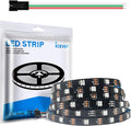 16.4FT WS2812B 5V LED Strip Lights 150 Individual Addressable RGB IC 5050SMD LEDs - Flexible Black PCB IP30 - 30LEDs/m MagicRGB Dream Color for DIY Chasing Color Project (No Power Supply & Controller)