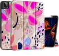 DONGKE Case for iPad Pro 12.9 inch 6th Generation 2022, Built-in Pencil Holder + Trifold Stand + Auto Wake/Sleep + Protective Cover for iPad Pro 12.9 5th/4th/3rd Gen - Floral Artistic