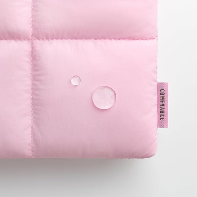 Comfyable Puffy Tablet Sleeve 7-8 Inch Compatible for iPad mini 7 2024 A17 Pro, Mini 6 2021 A15, Quilted Puffer Tablet Carrying Case for Women Men, Candy Pink