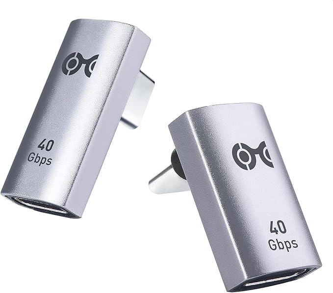 Cable Matters Combo-Pack 40Gbps Vertical Right Angle USB-C Adapter Kit, Up to [4K@240Hz Video, 240W Charging, 40Gbps] 90 Degree USB C Adapter, Compatible with Thunderbolt 4, iPhone 16, Steam Deck