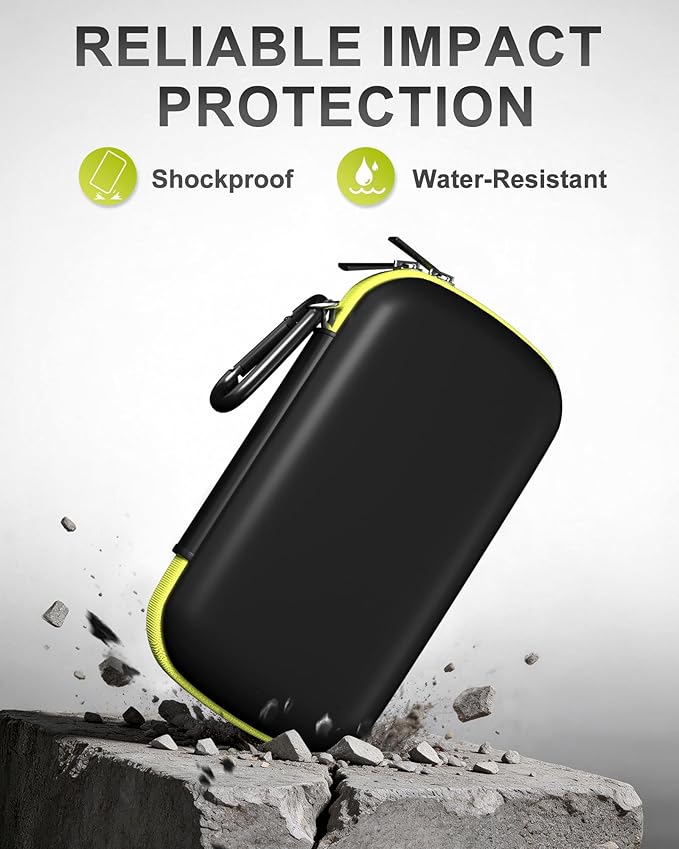 ProCase Hard Carrying Case for SanDisk Extreme/SanDisk Extreme Pro Portable External SSD, 500GB 1TB 2TB 4TB 8TB USB-C Solid State Drive, EVA Shockproof Travel Case with 2 SD Card Slots -GreenBlack
