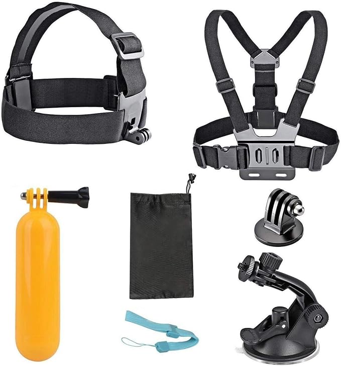 AKASO 7 in 1 Action Camera Accessories Kit for EK7000/EK7000 Pro/Brave 4/Brave 4 pro/Brave 7 LE/Brave 7/Brave 8/V50X/V50 Pro/V50 Elite/GoPro Hero 13 12 11 10 9