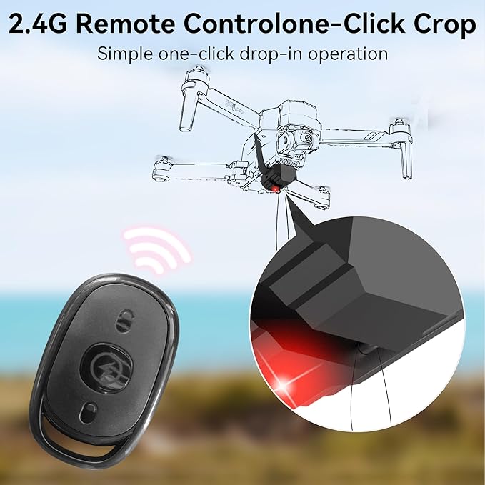 Drone Airdrop System for DJI Mini 5 Pro/Mini 4 Pro/Air 3/Mini 2 SE/Mavic 2/2S/Mavic 4 Pro/Phantom 3 4/4 Pro Transport Release Delivery Payload Device for Wedding Scene Fishing Bait & Rescue