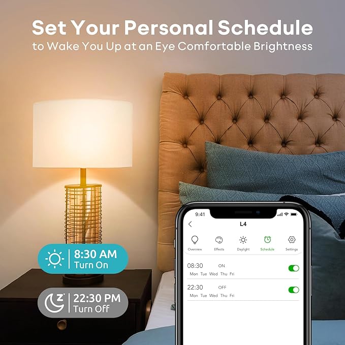 VOCOlinc Smart Light Bulb Works with Apple Homekit, Alexa, Google Home, Full Color Changing WiFi LED Bulbs, 850 Lumens Dimmable Multicolor 2200K-7000K, A21, 9.5W, 2 Pack