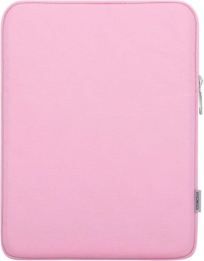 MoKo 9-11 Inch Tablet Sleeve Bag Carrying Case Fits New 11inch iPad Air M4, iPad A16 2025, iPad Pro 11 M4, Air 5/4/3, iPad 10/9/8th Gen, Tab S8/S9 11", Tablet Carrying Case, Pink