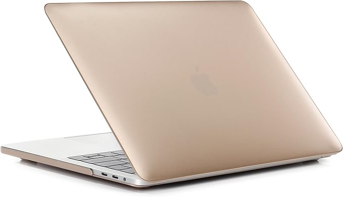 Se7enline Compatible with MacBook Pro 13 inch 2024/2023/2022/2021/2020 Case Frosted Hard Shell Cover for Mac Pro 13-inch Model M1/M2 A2338/A2251/A2289 with Touch Bar Touch ID&Keyboard Skin, Gold