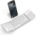 SODI Foldable Keyboard with Touchpad, Portable Wireless Keyboard for Mac with Stand Holder and PU Leather Cover, Rechargeable Pocket Folding Key Board for iPad, iPhone, Mac iOS Tablets & Laptop