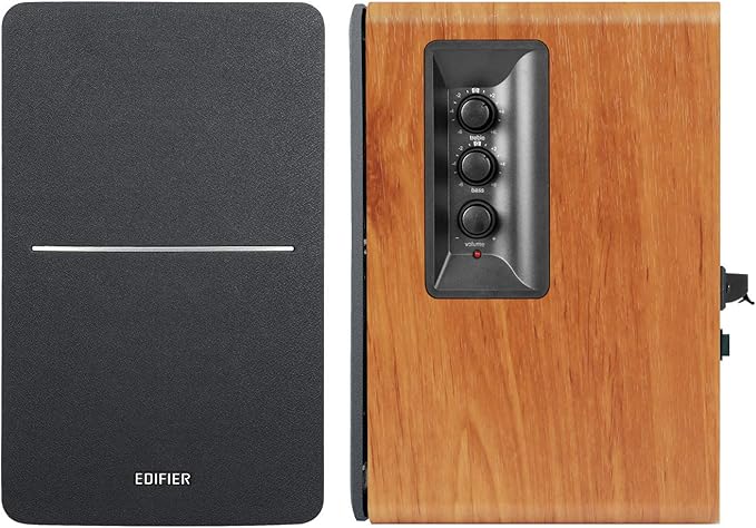Edifier R1280Ts Powered Bookshelf Speakers - 2.0 Stereo Active Near Field Monitors - Studio Monitor Speaker - 42 Watts RMS with Subwoofer Line Out - Wooden Enclosure